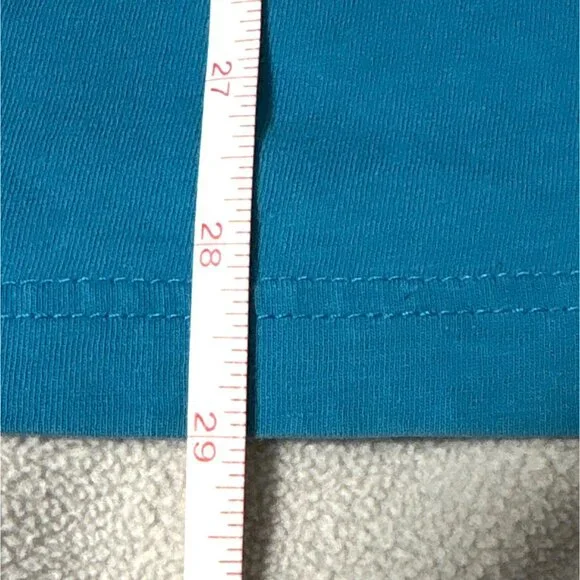 Vtg Victorias Secret Teal  Pocket T-Shirt Soft Cotton Embroidered Sleep Shirt - Picture 6 of 7